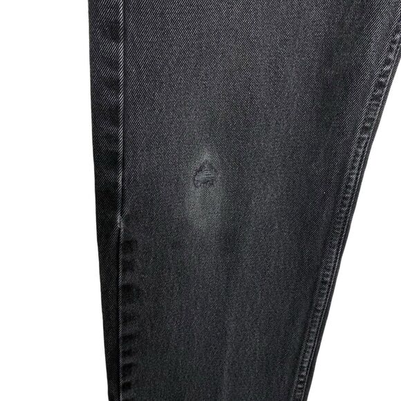 Levis 505 Jeans Mens 34x30 (Tag 34x32) Black Denim Straight Grunge Skater Y2K - Picture 6 of 13